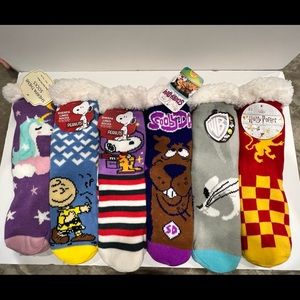 Thermal Slipper Socks Sherpa Lined Nonskid Fuzzy Cozy Winter Socks (8)